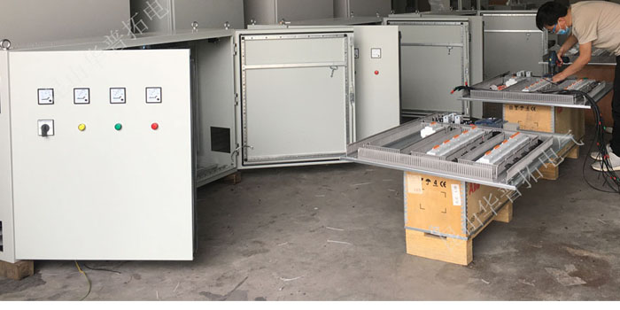 華普拓14臺電控箱發(fā)往山東風(fēng)電大葉片模具配電箱