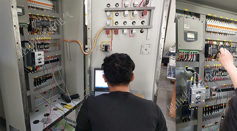 劉工對除塵防爆柜通電檢測