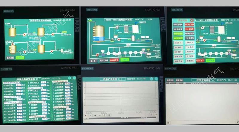老港廢水處理系統(tǒng)現(xiàn)場組態(tài)畫面