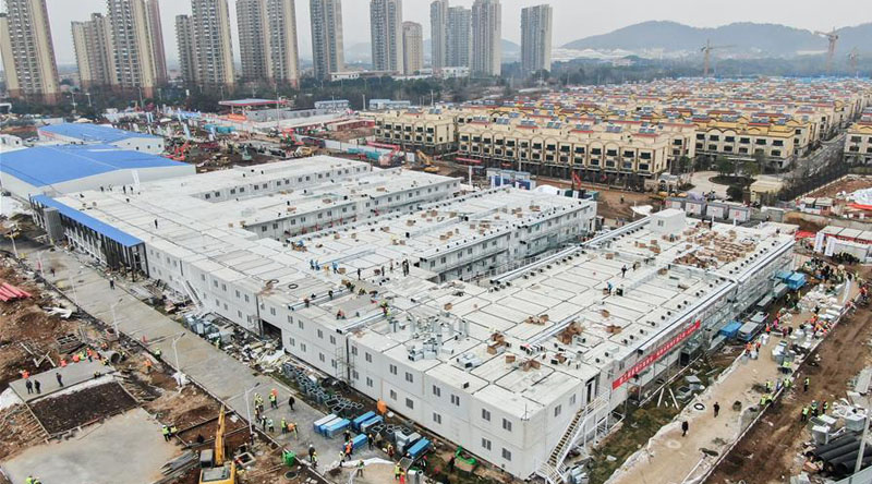 10天建成的武漢火神山醫(yī)院全貌