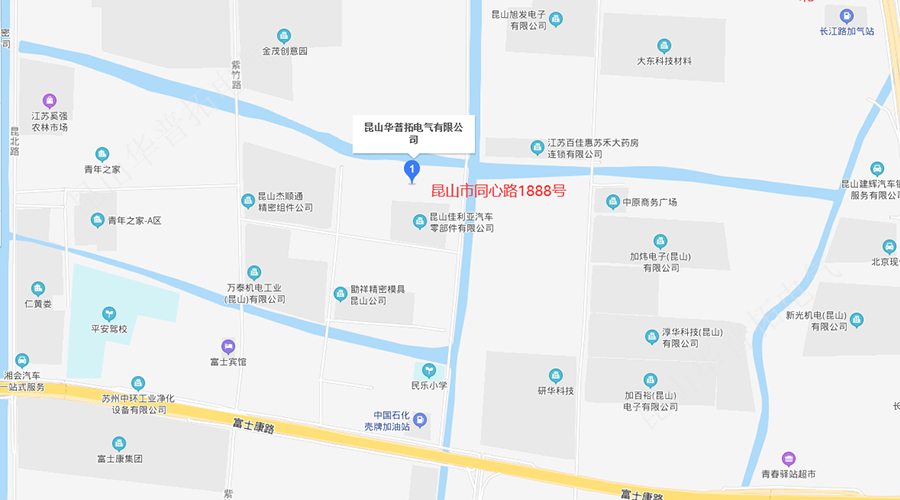 百度地圖上華普拓新廠房位置