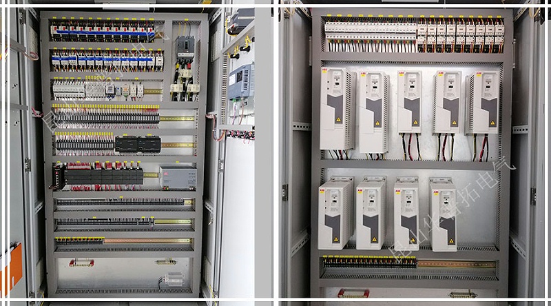 9臺ABB變頻器柜正反面布局圖